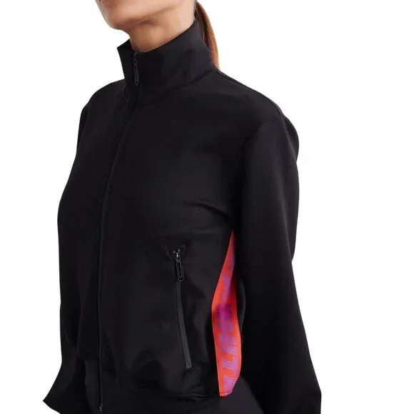 Off-White c/o Virgil Abloh Athleisure Logo-Band Track Jacket BlackPink XS SS '22